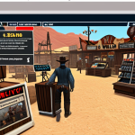 **

A chaotic, vibrant scene of a virtual world marketplace. Digital avatars are frantically buying and selling land parcels. Stock tickers display wildly fluctuating prices. Overlaid text: "Volatility in the Metaverse: Taming the Wild West." The overall mood is exciting but unstable.

**