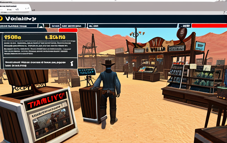 **
A chaotic, vibrant scene of a virtual world marketplace. Digital avatars are frantically buying and selling land parcels. Stock tickers display wildly fluctuating prices. Overlaid text: "Volatility in the Metaverse: Taming the Wild West." The overall mood is exciting but unstable.
**