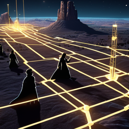 **Prompt 1: Genesis of Digital Land Ownership - The Early Wild West**
    A wide, captivating view of the foundational stages of digital land ownership. Imagine a vast, emergent digital landscape marked by glowing grid lines defining nascent parcels of virtual land. Some plots show early, abstract representations of user-generated content or structures, hinting at potential. Blockchain elements, visualized as interconnected nodes or luminous data streams, subtly underline the ownership. Silhouetted figures of pioneers or early adopters, represented as diverse avatars, are exploring or beginning to build, conveying a sense of adventure and boundless opportunity in this new frontier. The lighting is futuristic with a soft, ethereal glow, blending sci-fi aesthetics with a sense of organic growth. Highly detailed, concept art, volumetric lighting, digital painting, 8K.