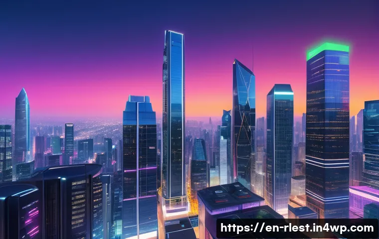 가상 부동산 투자자들이 겪는 일반적인 문제 - A futuristic digital cityscape representing virtual real estate platforms, featuring diverse virtual...
