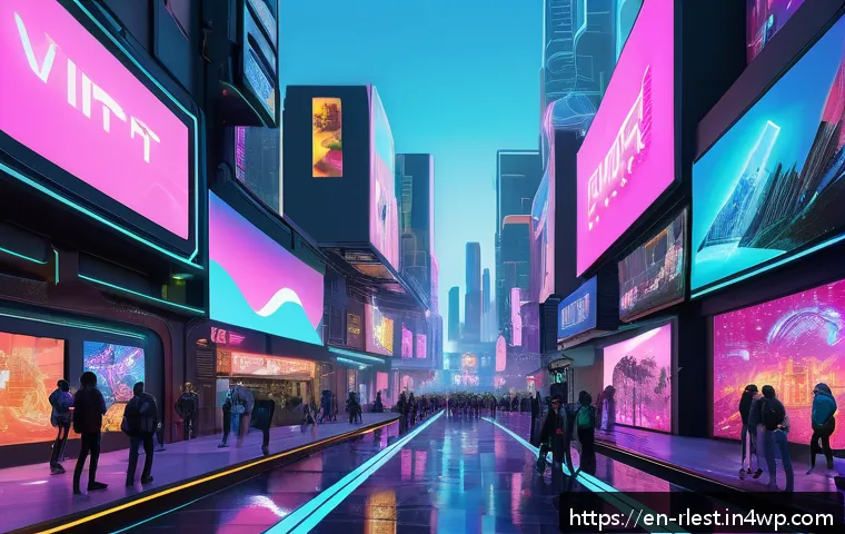 가상 부동산 투자와 커뮤니티의 역할 - A bustling virtual metropolis within the metaverse featuring a vibrant digital art gallery district ...